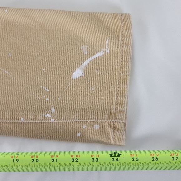 Trestles Supply Co. Jeans Boys 12 Tan Denim Straight Leg Distressed Paint Splash - Picture 8 of 13